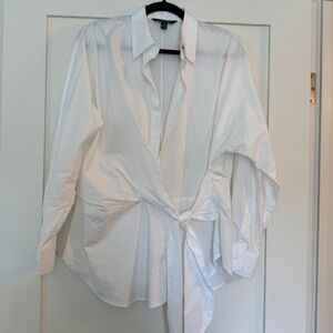 Lauren Ralph Lauren Tie-Waist Cotton Shirt